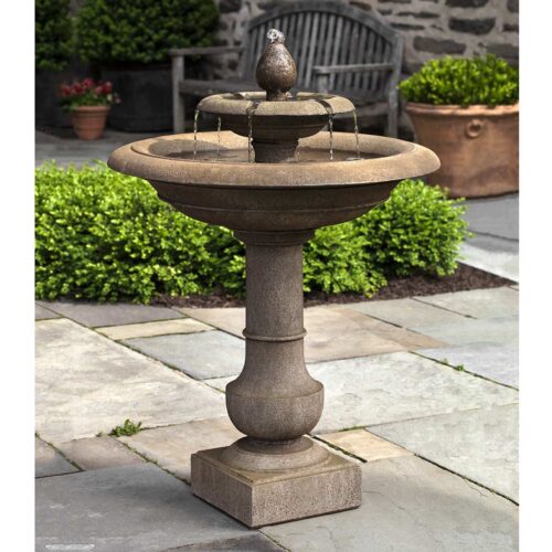 Palos Verdes Fountain (cast Stone In Aged Limestone Finish)