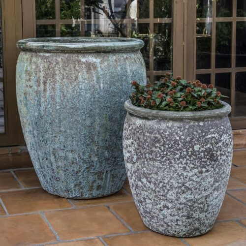 Paraiso Planters (terracotta In Verdigris Finish)