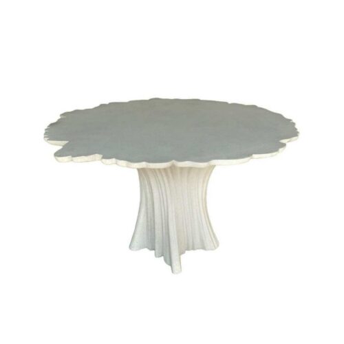 Perennial Cypress Table (fiberglass Resin And Aggregate In White Stone Finish)