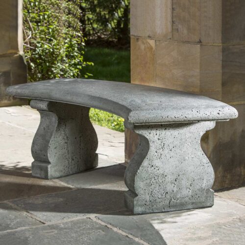 Provencal Curved Bench (cast Stone In Alpine Stone Finish)