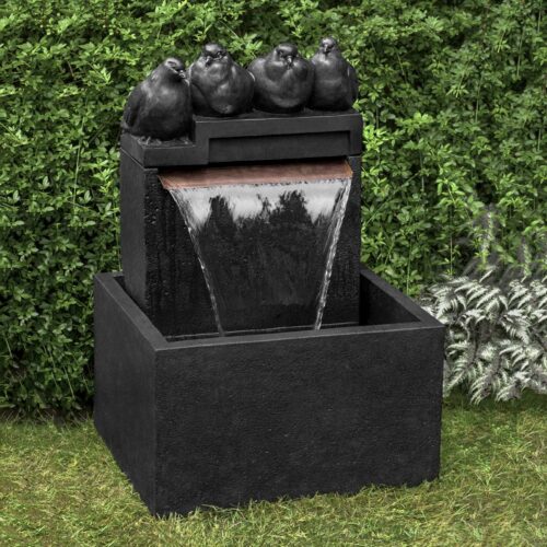 Quartet Fountain (cast Stone In Nero Nuovo Finish)