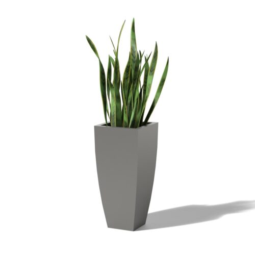 Radius Planter Material: Aluminum Finish: Metallic Silver radius metal planter planters garden decor modern