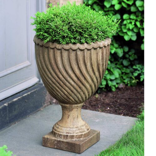 Ravenna Urn (cast Stone In Aged Limestone Finish)