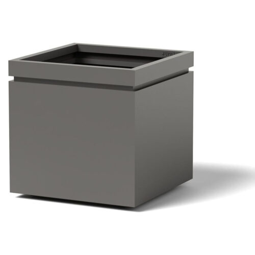 Single Groove Planter Material: Aluminum Finish: Metallic Silver single groove planter aluminum modern indent brake