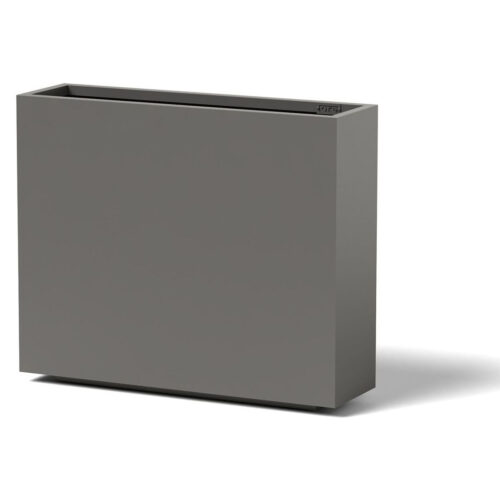 Slab Planter Material: Aluminum Finish: Metallic Silver slab planter metal planter garden planters