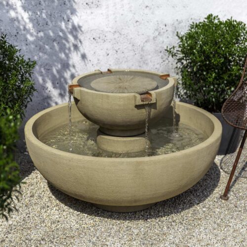 Small Del Rey Fountain (cast Stone In French Limestone Finish)