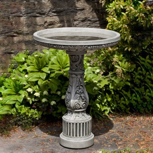 Smithsonian Cottage Garden Birdbath (cast Stone In Alpine Stone Finish)