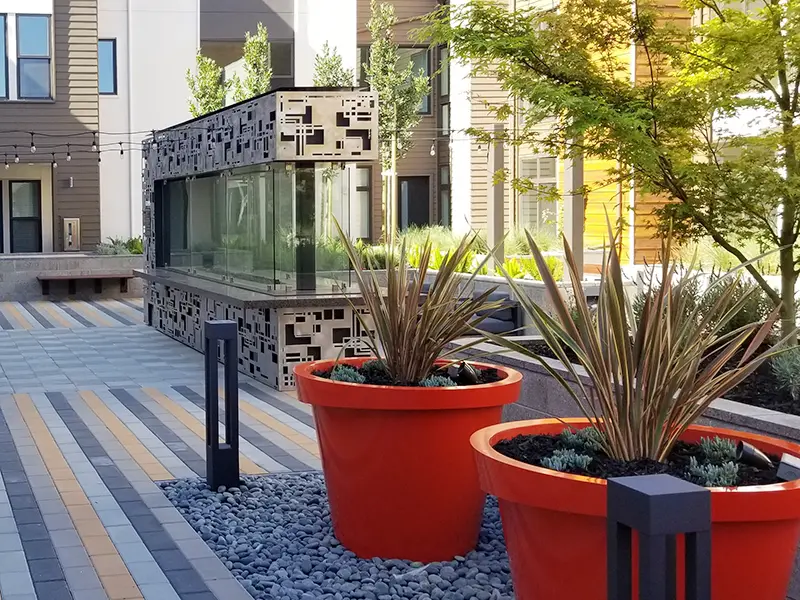 State Street Fremont Metal Planters metal planters