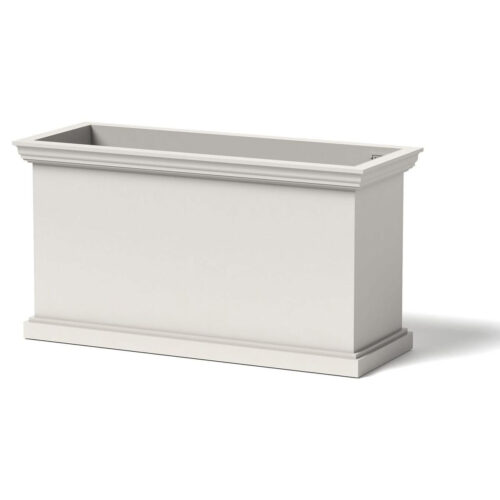 Sutton Cornice Planter Material: Aluminum Finish: Linen White extrusion aluminum sutton cornice modern planter