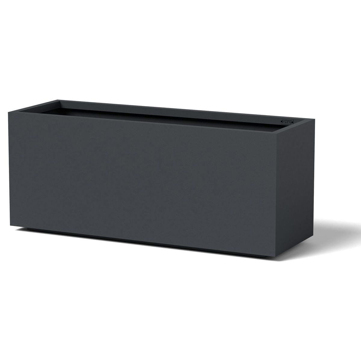 Tall Rectangular Planter – Material: Aluminum – Finish: Charcoal Gray Tall Rectangular Planter Material: Aluminum Finish: Charcoal Gray tall rectangular metal garden planter planters decor