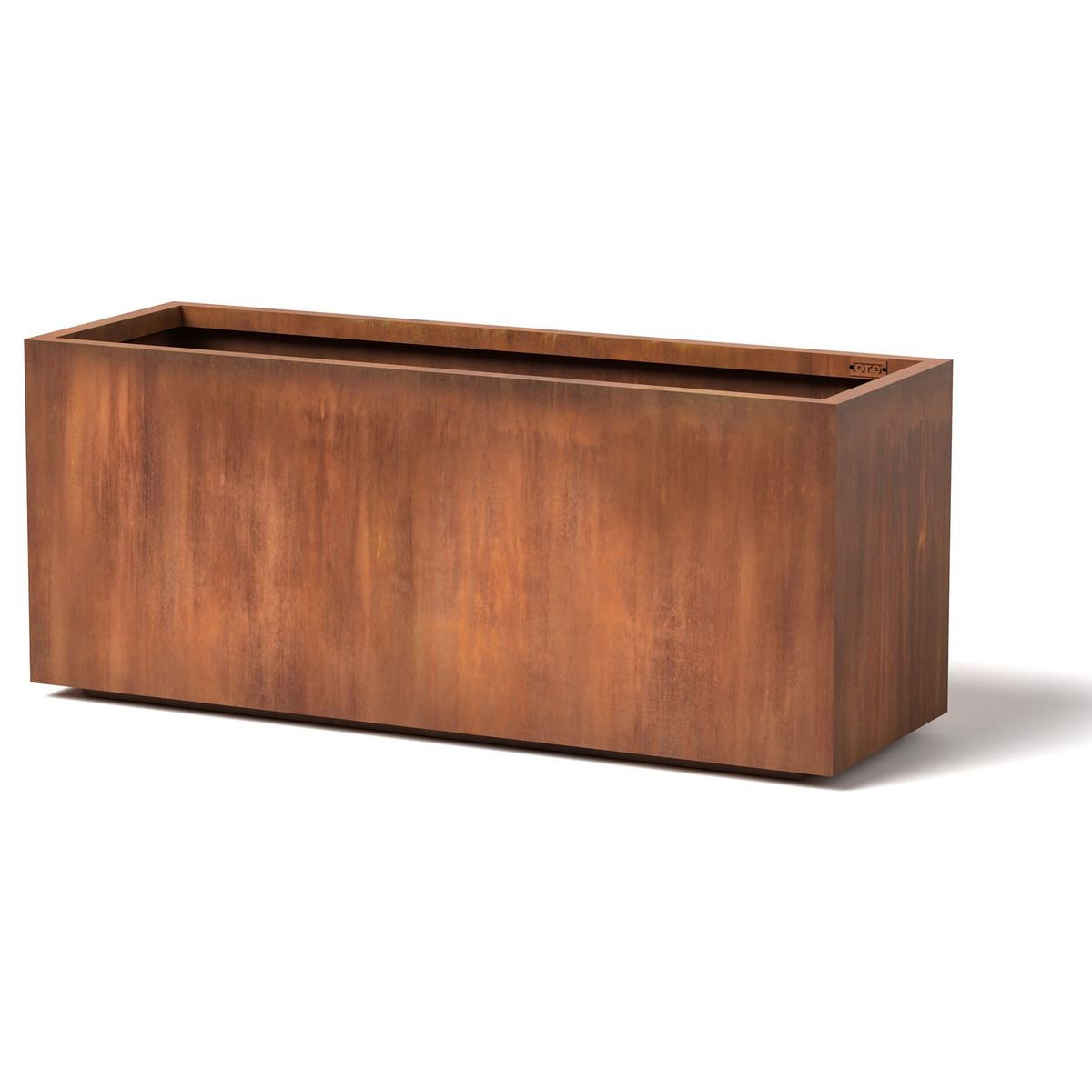 Tall Rectangular Planter – Material: Steel – Finish: Natural Rust Tall Rectangular Planter Material: Steel Finish: Natural Rust tall rectangular metal garden planter planters decor