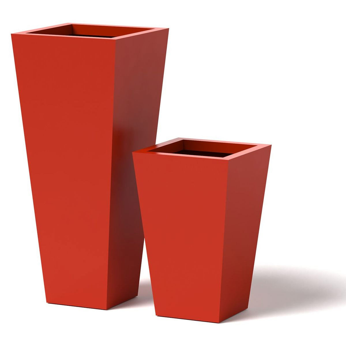Tapered Planter – Material: Aluminum – Finish: Red Tapered Planter Material: Aluminum Finish: Red tapered garden planter garden decor garden planters