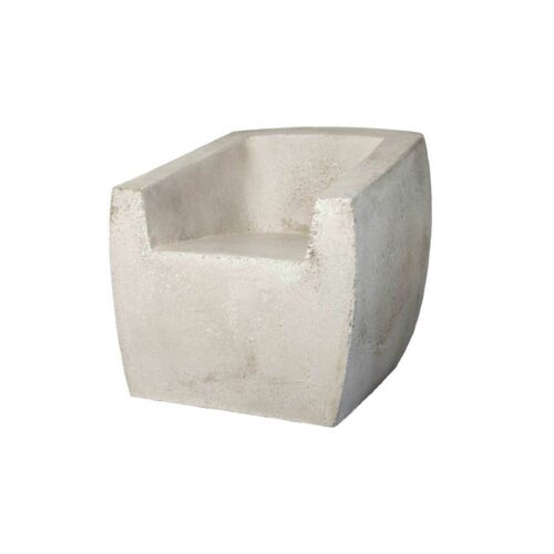 Van Dyke Chair (fiber Resin And Aggregate In White Stone)