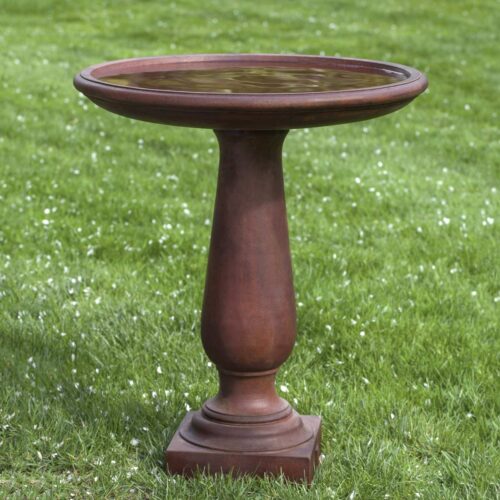 Westbury Birdbath (cast Stone In Ferro Rustico Nuovo)