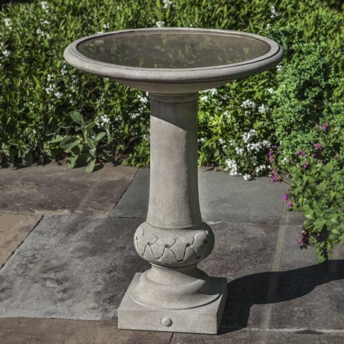 Williamsburg Knot Garden Birdbath Fountain (cast Stone In Greystone)