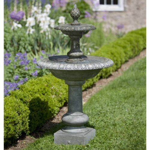 Williamsburg Pineapple Two Tier Fountain (cast Stone In Alpine Stone Finish)