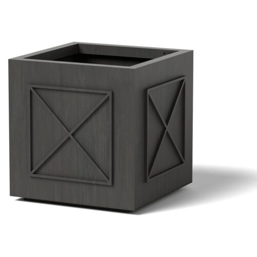 X Pomo Planter Material: Aluminum Finish: Oxidized Zinc x pomo planter affluent class applique aluminum steel contemporary