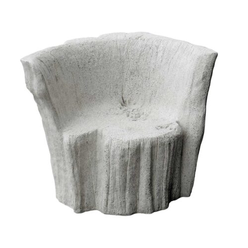 Acacia Chair (fiberglass Resin And Aggregate In Natural Stone)
