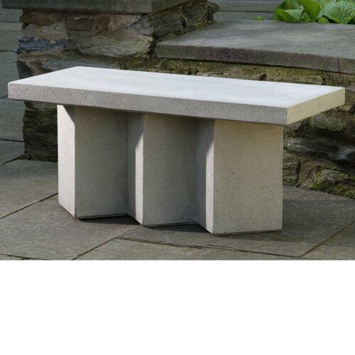 Accordion Bench (cast Stone In Greystone Finish)