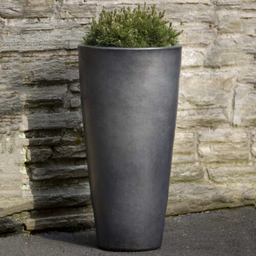 Aluan Tall Planter (glazed Terracotta In Graphite) contemporary, terracotta, terra cotta, garden, planter
