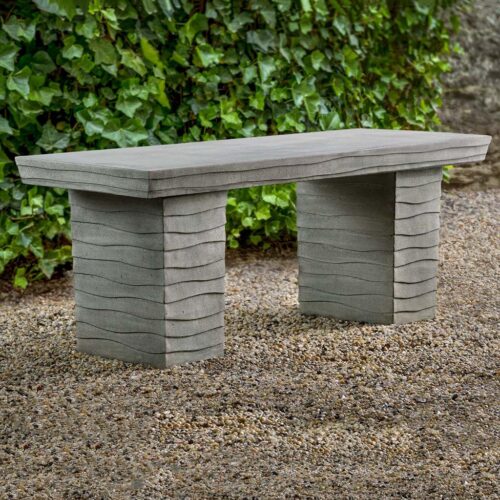Ipanema Bench (cast Stone In Alpine Stone) cast stone garden bench
