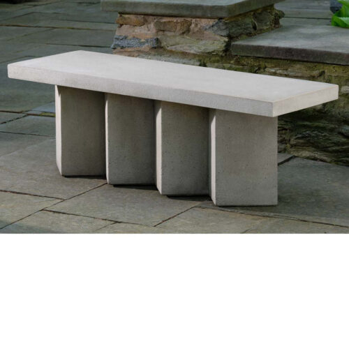 4 Ft Accordion Bench (cast Stone In Greystone Finish)