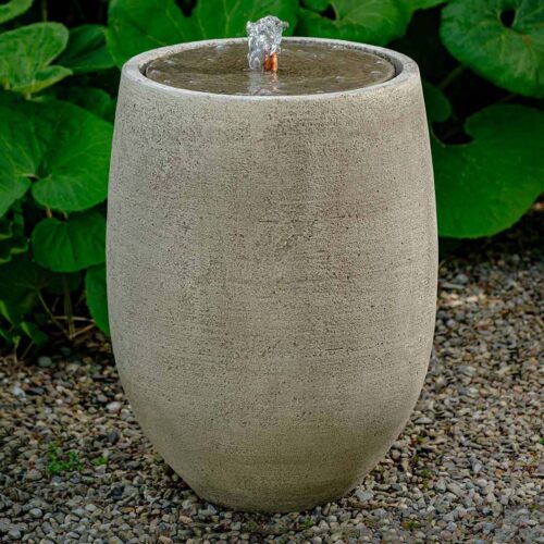 Bebel Fountain, Tall (cast Stone In Greystone Finish)