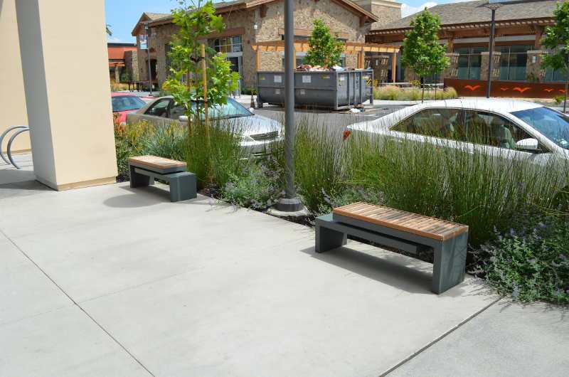 Cantilever Bench with IPE wood top