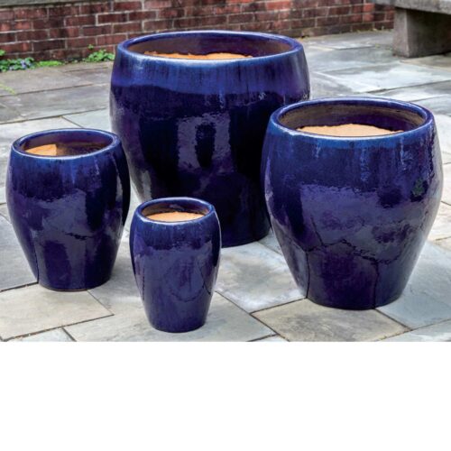 Chantal Planters (terracotta In Sapphire Glaze)