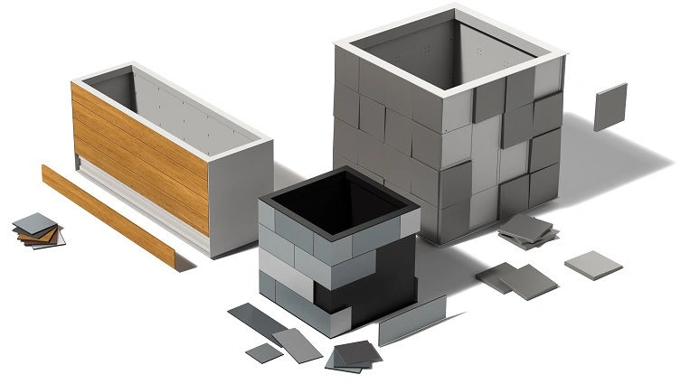 cladded metal planters Cladded Metal Planters cladded planters