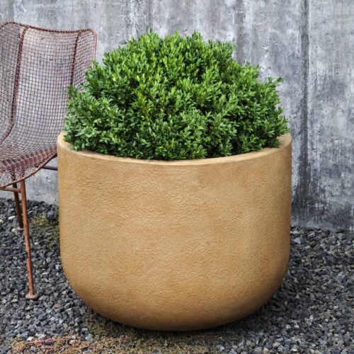 Contour Planter (glass Fiber Reinforced Concrete In Travertine Finish)