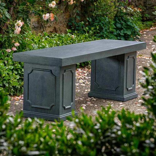 Cumberland Bench (cast Stone In Lead Antique Finish)