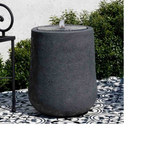 Daralis Fountain (terra Cotta In Volcanic Coral Glaze)