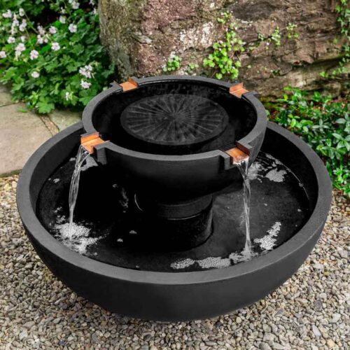 29 Inch Del Rey Fountain (cast Stone In Nero Nuovo Finish)