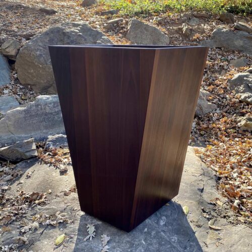 Dovetail Planter 24in Poplar Dark Bake Thermal Wood Oil Finish contemporary, wood, wooden, garden, planter