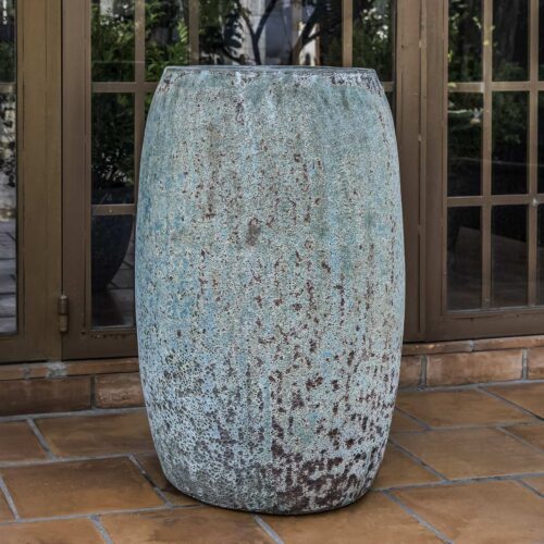 Eden Planter (terra Cotta In Verdigris Finish) contemporary, terracotta, terra cotta, garden, planter