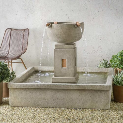 Edo Fountain Material: Cast Stone Finish: Greystone Ft 418