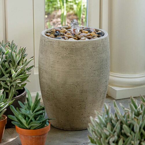 Soma Pebble Fountain (cast Stone In Greystone Finish)