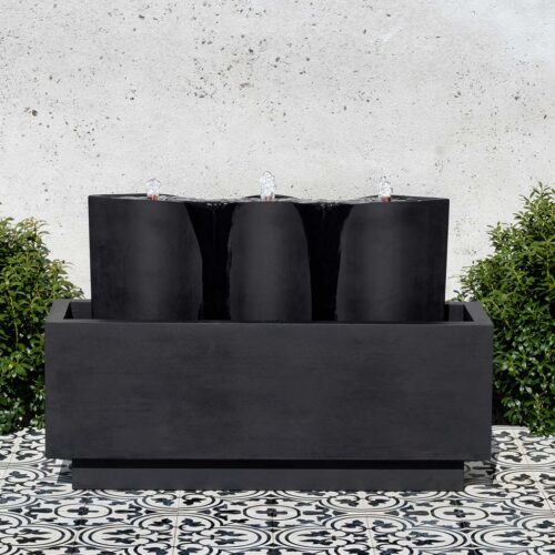 Samba Fountain (cast Stone In Nero Nuovo Finish)