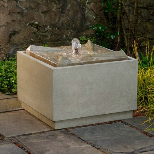 Parallax Fountain (cast Stone In Greystone)