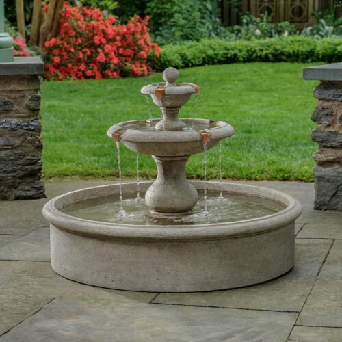 Parc Fountain (cast Stone In Greystone)
