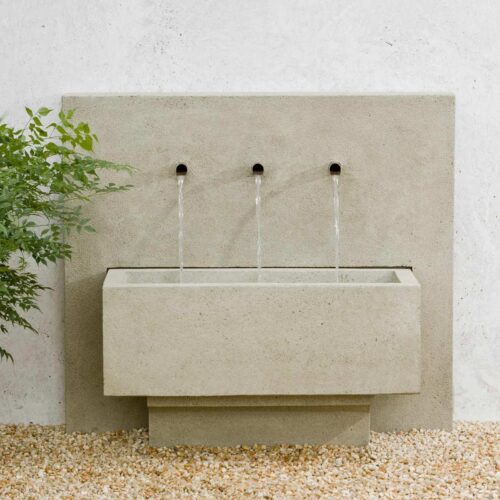 X 3 Fountain Material: Cast Stone Finish: Verde x-3 fountain fountains modern garden decor