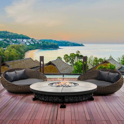 Fuego Fire Pit (glass Fiber Reinforced Cement In Pewter)