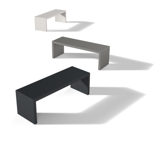 Gallery Benches Material: Aluminum: Finish Black, Silver, Linen gallery bench