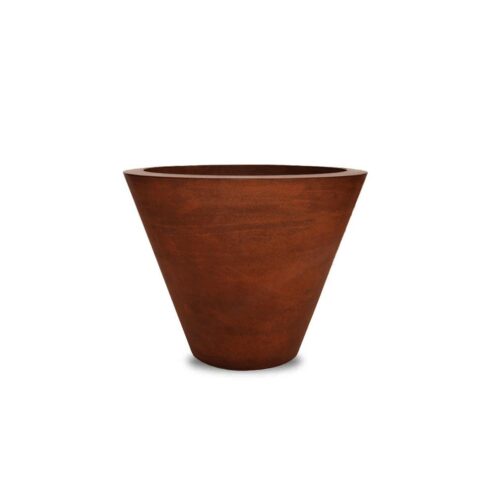 Geo Round Planter (glass Fiber Reinforced Concrete In Copper Metallic Finish)