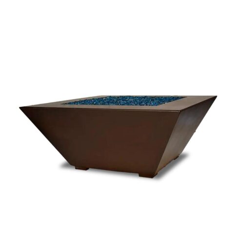 Geo Square Fire Pit Glass Media Material : Gfrc geo square fire pit gfrc contemporary outdoor decor yard art
