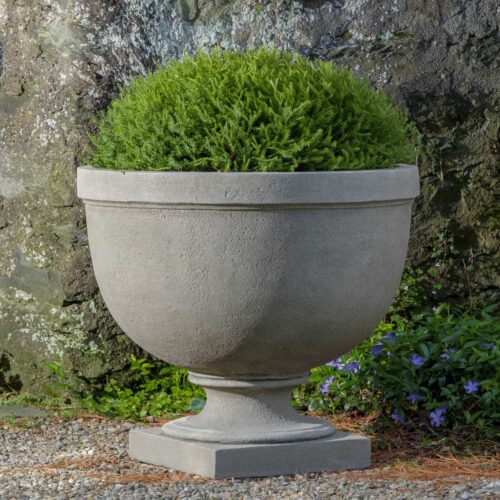 25"dia Huntington Urn Planter P 960 (cast Stone In Alpine Stone Finish) cast stone, urn, planter