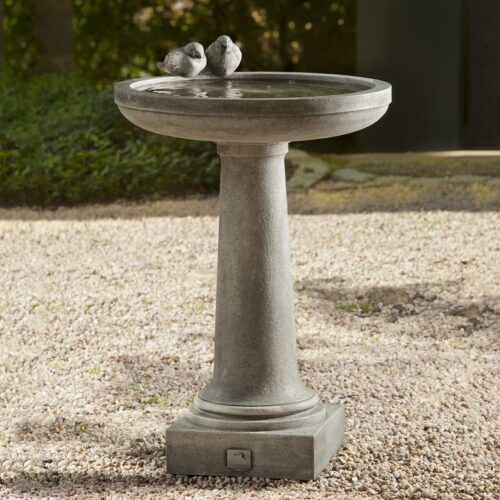 Juliet Birdbath (cast Stone In Alpine Stone Finish)