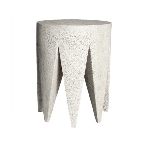 King Me Table Stool (fiber Resin And Aggregate In Natural Stone)