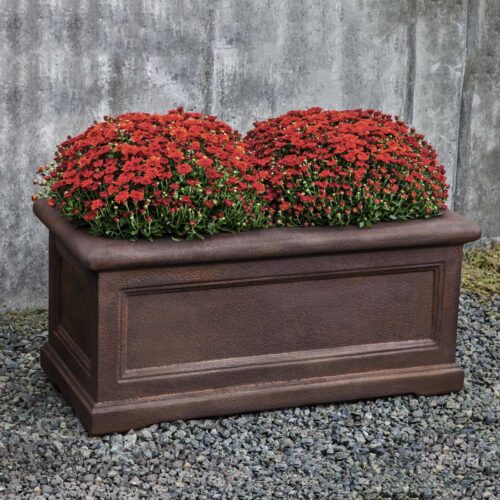 Le Notre Rectangle Planter (glass Fiber Reinforced Concrete In Ferro Rustico Nuovo Finish)